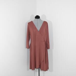 3/$10 Forever21 Pink Wrap Dress Size 2X